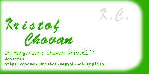 kristof chovan business card